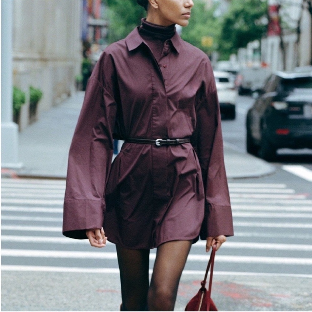 STAUD Cindy Dress in Merlot